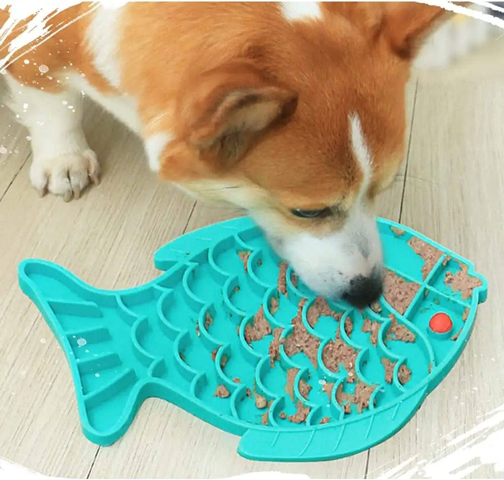 Silicone Lick Mat For Pet Dogs Slow Food Plate Rice Bowl For Small Medium Dog Puppy Treat Dispenser