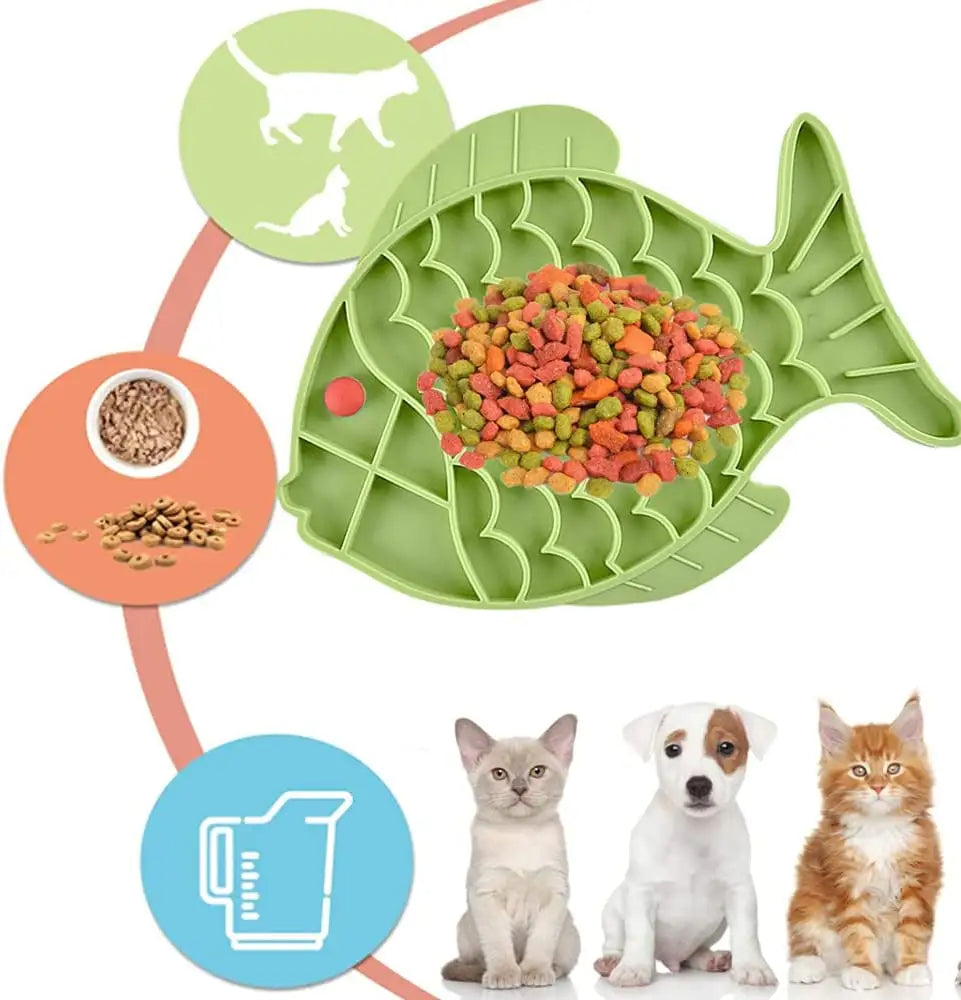 Silicone Lick Mat For Pet Dogs Slow Food Plate Rice Bowl For Small Medium Dog Puppy Treat Dispenser
